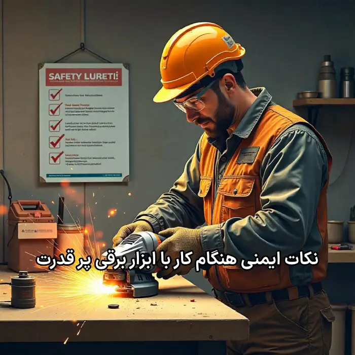 نکات ایمنی هنگام کار با ابزار برقی پر قدرت